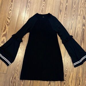 Free People Black Bell Sleeve Dress